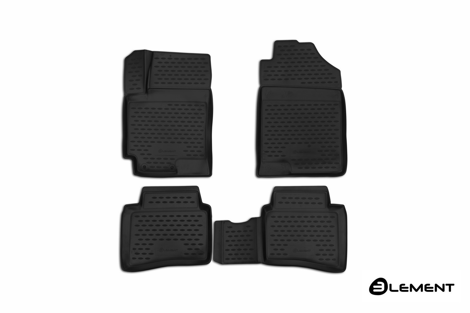 Коврики 3D в салон KIA rio, 06/2017->, Седан, 4 шт. (полиуретан) - NOVLINE ELEMENT3D2563210