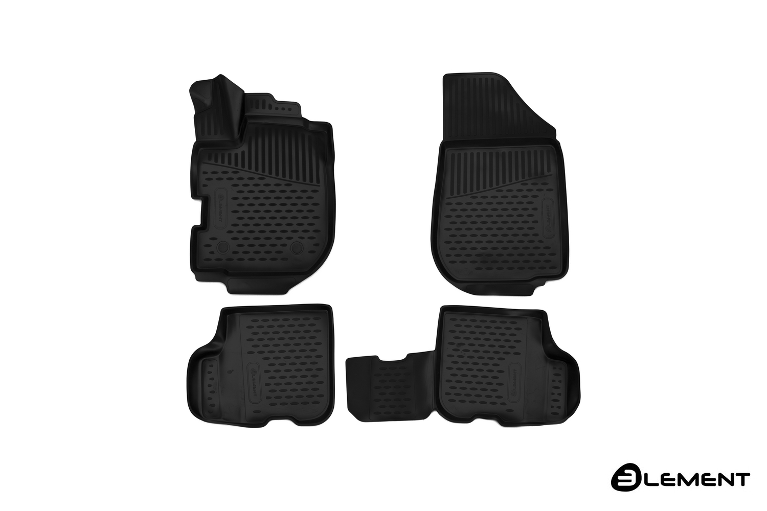 Коврики 3D в салон renault Sandero, 09/2016->, хб., 4 шт. (полиуретан) - NOVLINE ELEMENT3D4151210K