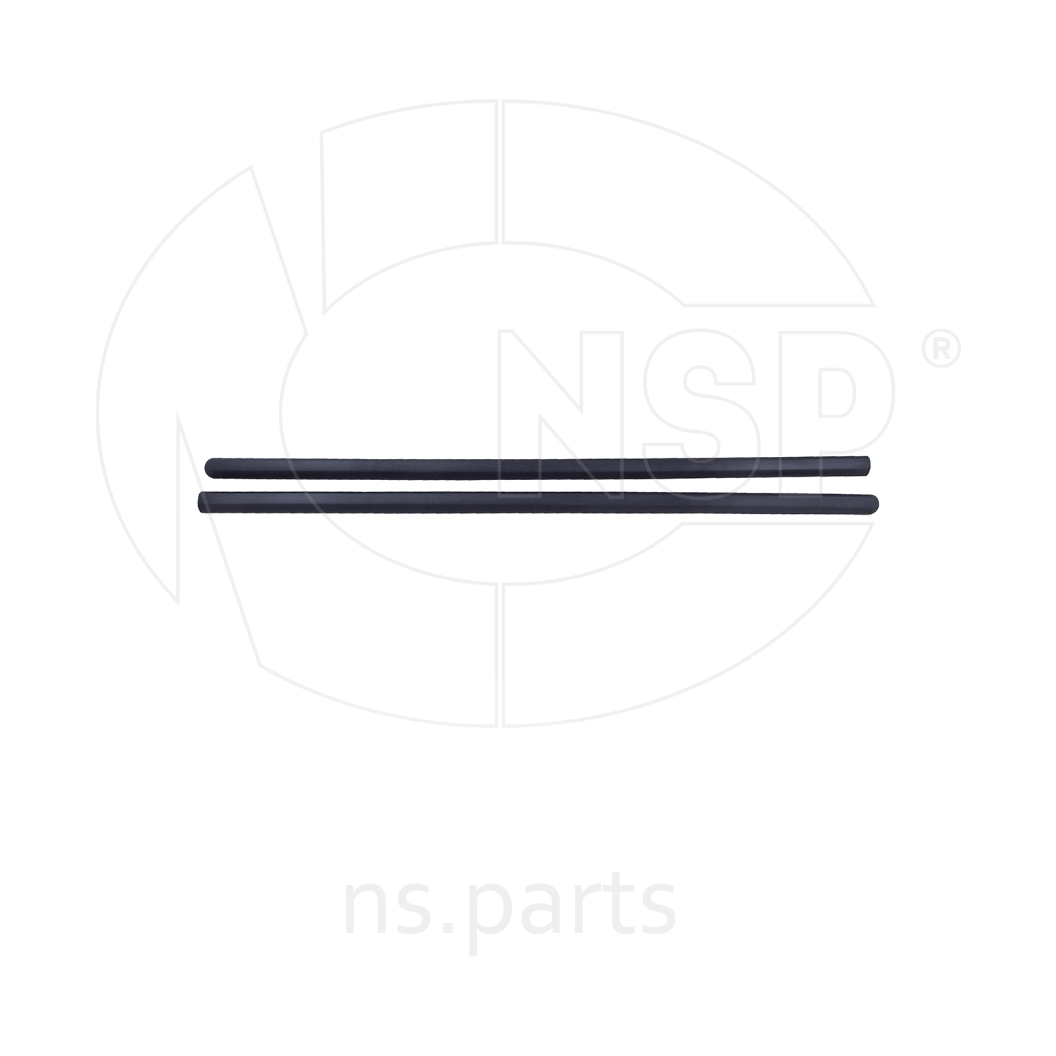 Молдинги дверей передних renault Logan i (04-09) (к-кт 2 шт) - NSP NSP076001546710