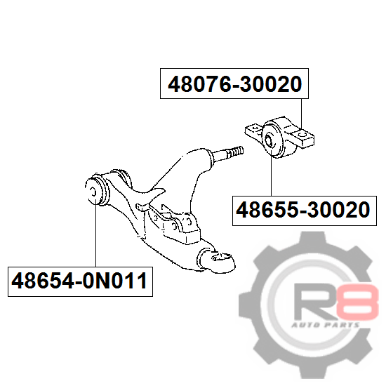 Сайлентблок - R8 R84865530020