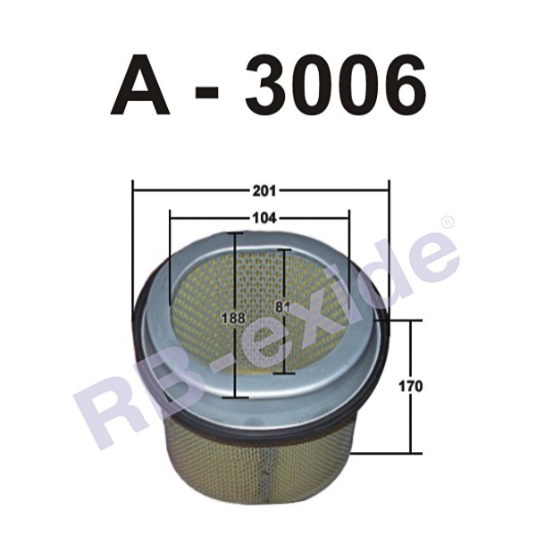A-3006 md620610 (10шт) (фильтр воздушный) - Rb-exide A3006