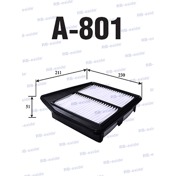 A-801 17220-r60-u00 (фильтр воздушный) - Rb-exide A801