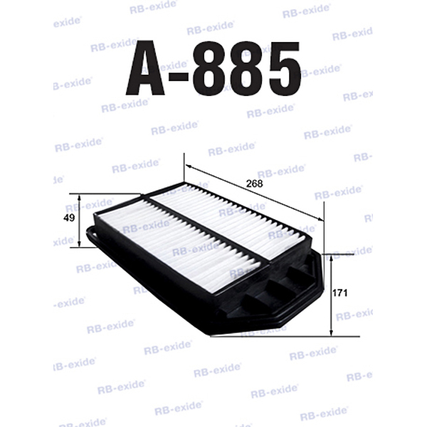 A-885 17220-pta-000 (фильтр воздушный) - Rb-exide A885