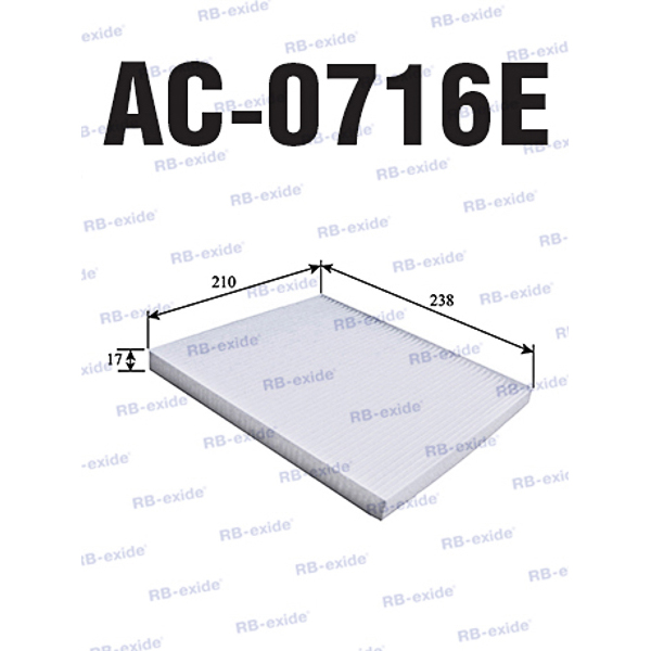 Ac-0716e 97133-2f000 (фильтр салонный) - Rb-exide AC0716E