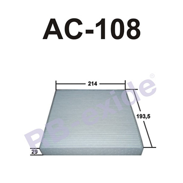 Фильтр салона угольный - Rb-exide AC108C
