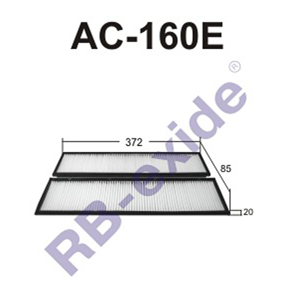 Ac-160e cu3822-2 (40 шт ) (фильтр салонный) - Rb-exide AC160E