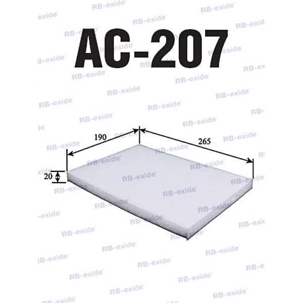 Ac-207 ay680-ns022 (фильтр салонный) - Rb-exide AC207