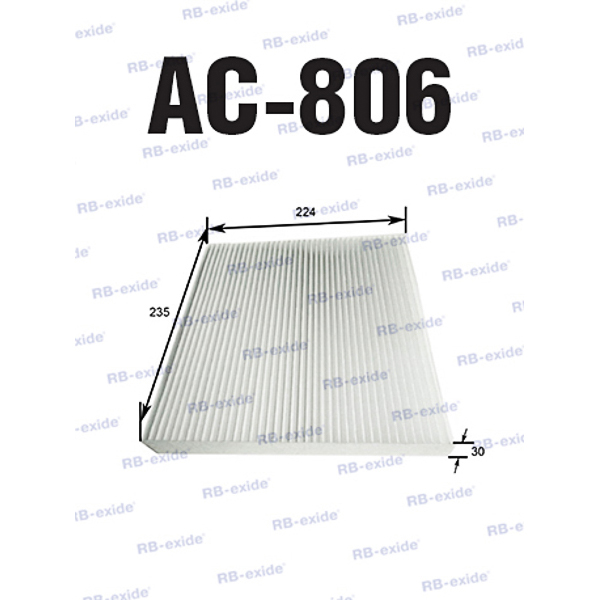 Ac-806 08r79-sea-000a (фильтр салонный) - Rb-exide AC806