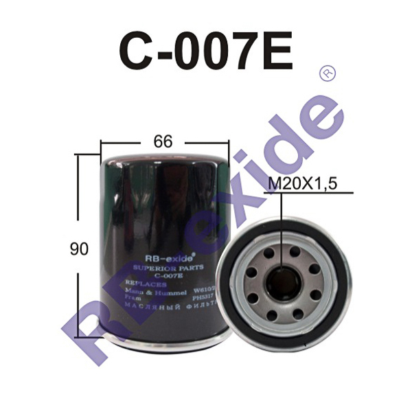 C-007e feyo-14-302 (фильтр масляный) - Rb-exide C007E