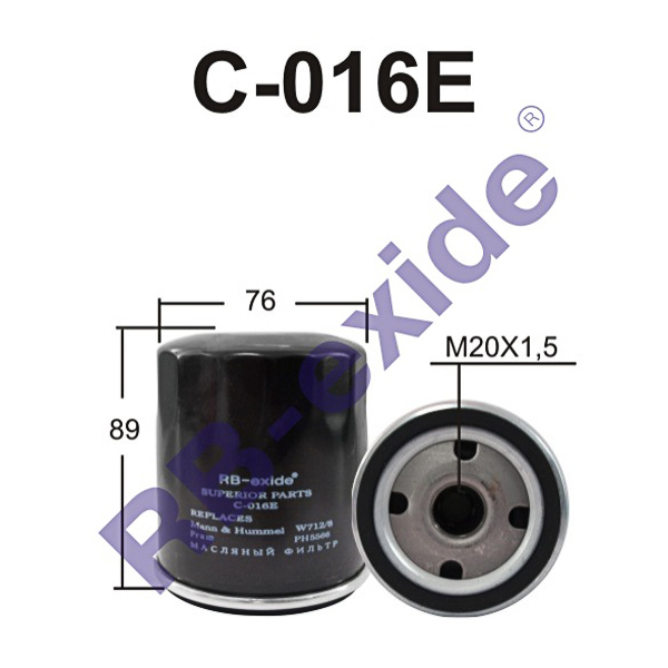C-016e 1109-82 (фильтр масляный) - Rb-exide C016E