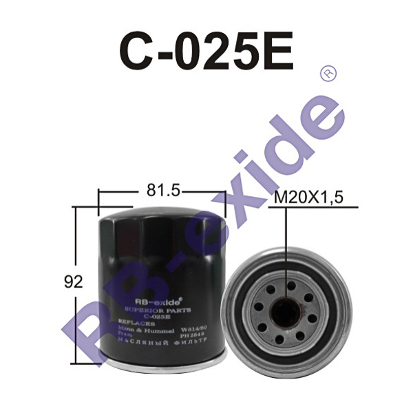 C-025e 15400-pk1-003 (фильтр масляный) - Rb-exide C025E
