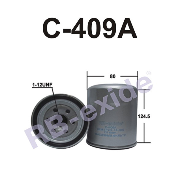 C-409a tfyo-14-302 (фильтр масляный) - Rb-exide C409A