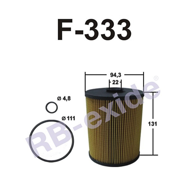 F-333 me165323 (фильтр топливный) - Rb-exide F333