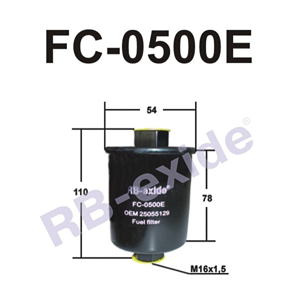 Fc-0500e 25055129 (фильтр топливный) - Rb-exide FC0500E