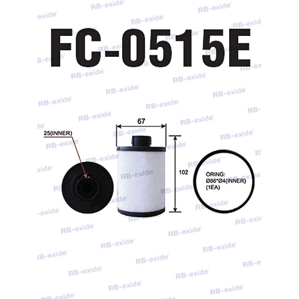 Fc-0515e 15411-84e60 (фильтр топливный) - Rb-exide FC0515E