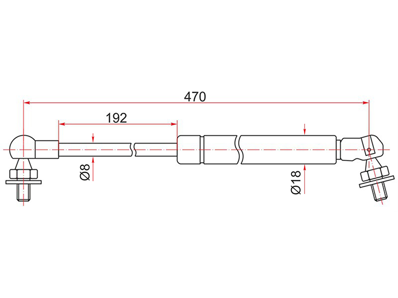 Амортизатор капота toyota mark ii/cresta/chaser #zx9# 92-96 rh=lh - SAT ST5344029075