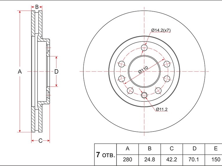 Диск тормозной передний opel astra g/h/corsa c/zafira A/B | перед | - SAT ST93197592