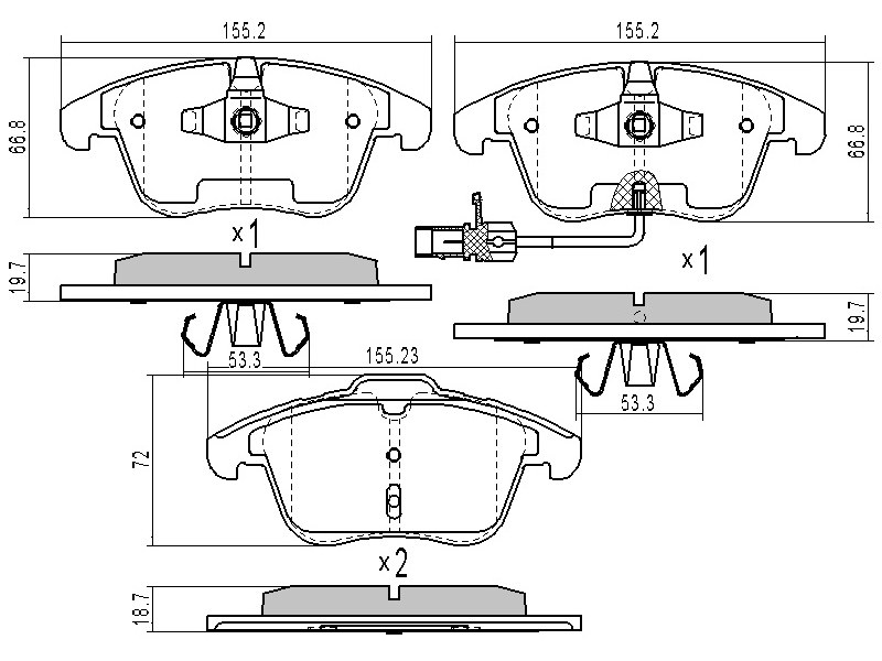 Колодки тормозные FR audi A4 04-08 A6 05-11 | перед | - SAT ST8K0698151F