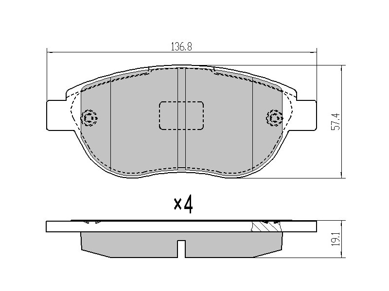 Колодки тормозные FR cit/peug berlingo 99-/c3/4/partner 96-/1007/206/207/307/geely emgrand - SAT ST425235