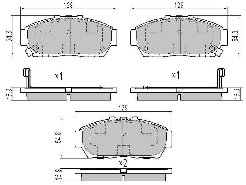 Колодки тормозные FR honda integra cd1/2 93-01 - SAT ST45022ST7000