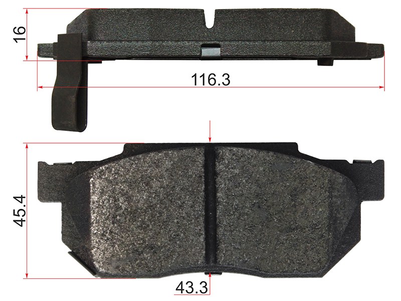 Колодки тормозные FR hondafit GD1 - SAT ST45022SAA000
