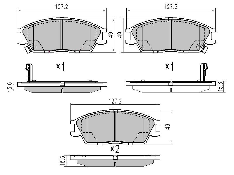 Колодки тормозные FR hyundai getz 05-09/accent 00-05 | перед | - SAT ST581011CA00