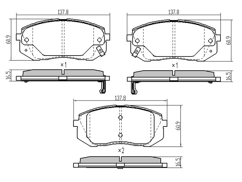 Колодки тормозные перед hyundai ix35 09- I40 11- - SAT ST-581013ZA70