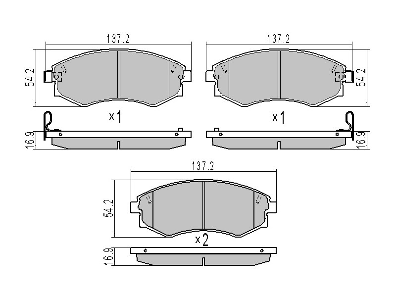 Колодки тормозные FR hyundai sonata 98- - SAT ST5810138A70