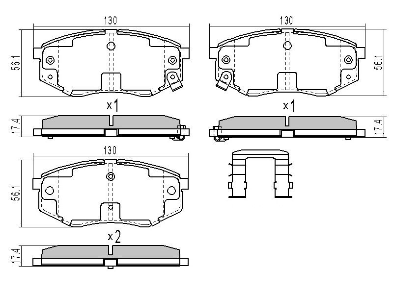 Колодки тормозные FR hyundai sonata YF 15 10-/ix 20 10- | перед | - SAT ST581012SA00