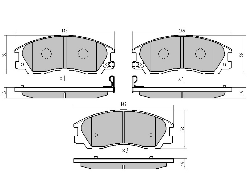 Колодки тормозные FR hyundai terracan 01- - SAT ST58101H1A10