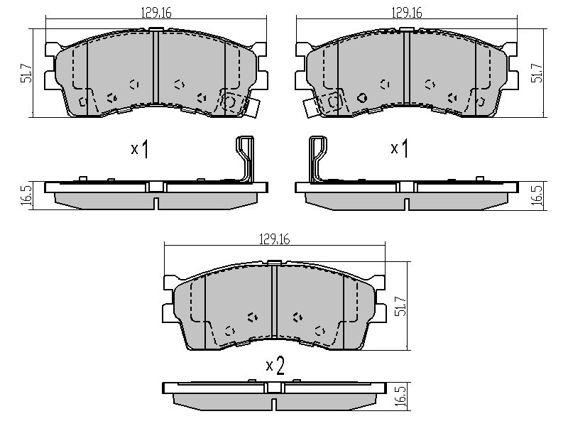 Колодки тормозные FR KIA RIO 00-05 - SAT ST0K2N13328Z