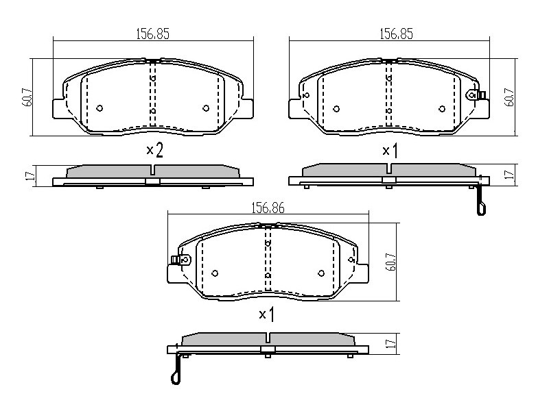 Колодки тормозные FR KIA sorento 09- hyundai santa-fe 06-  | перед | - SAT ST581012BA10