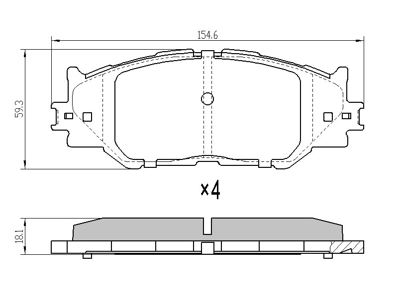 Колодки тормозные FR lexus is250 08- - SAT ST0446553040