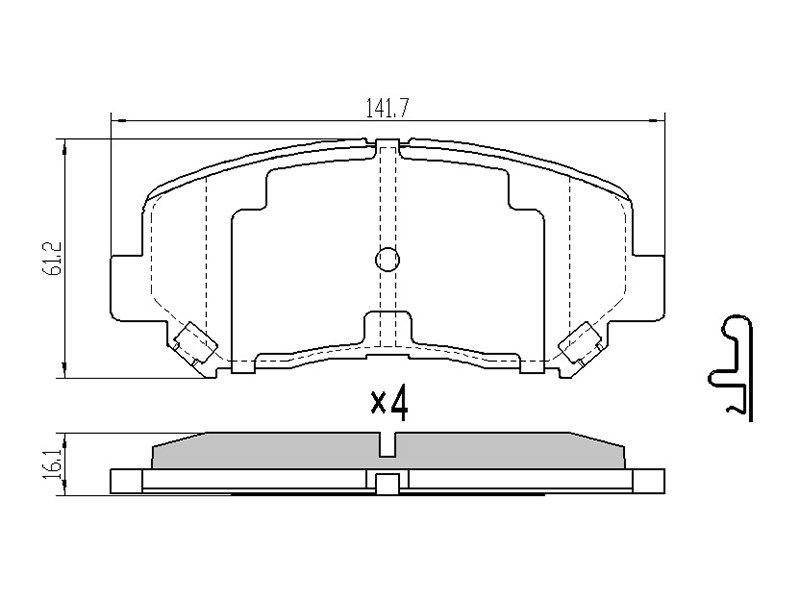 Колодки тормозные FR mazda CX5 11-  | перед | - SAT STKDY93328Z