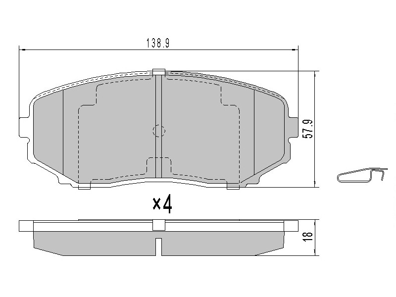 Колодки тормозные FR mazda cx-7 - SAT STL2Y63329Z
