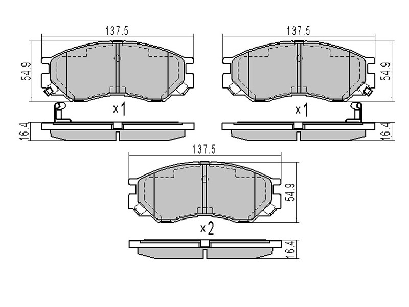Колодки тормозные FR mitsubishi l200 96-06 - SAT STMR510680