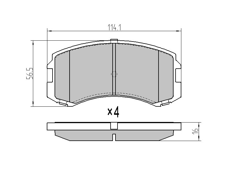Колодки тормозные FR MMC lancer cedia - SAT STMR569233