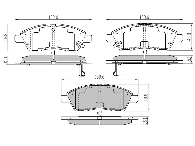 Колодки тормозные FR nissan cube Z12 - SAT STAY040NS140