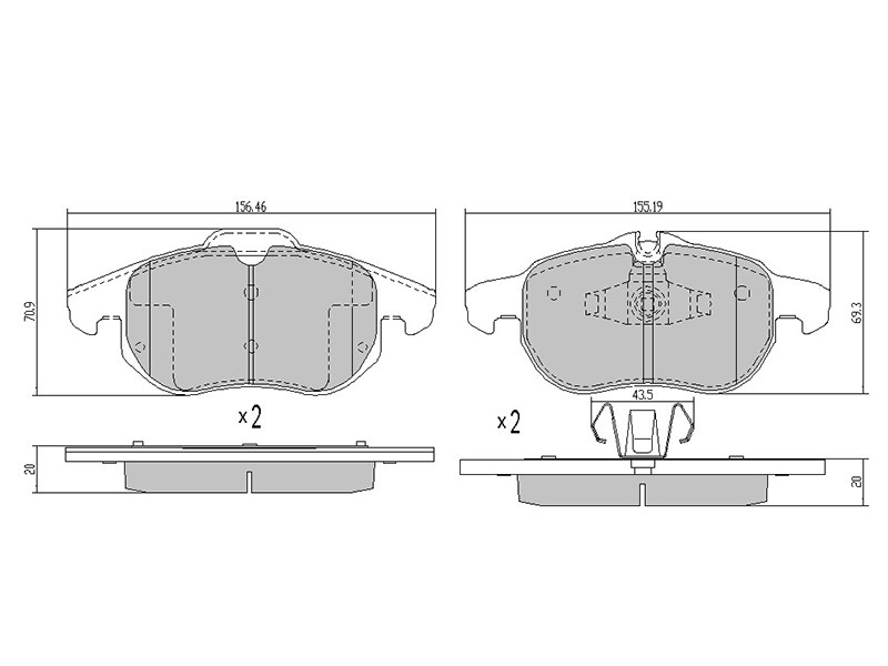 Колодки тормозные FR opel astra h 05-, vectra c 02-, zafira b 06- - SAT ST1605098
