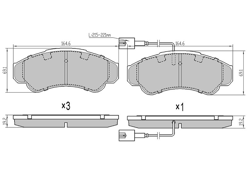 Колодки тормозные FR peugeot boxer 02-/citroen jumper 02- | перед | - SAT ST425244