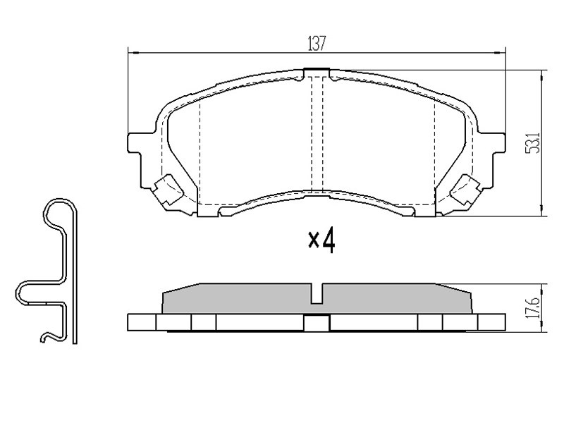 Колодки тормозные FR subaru impreza GR 07- forester SH 07- SJ 12- - SAT ST26296FJ000