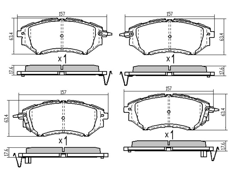 Колодки тормозные FR Subaru Legacy bp/bh - SAT ST26296XA010