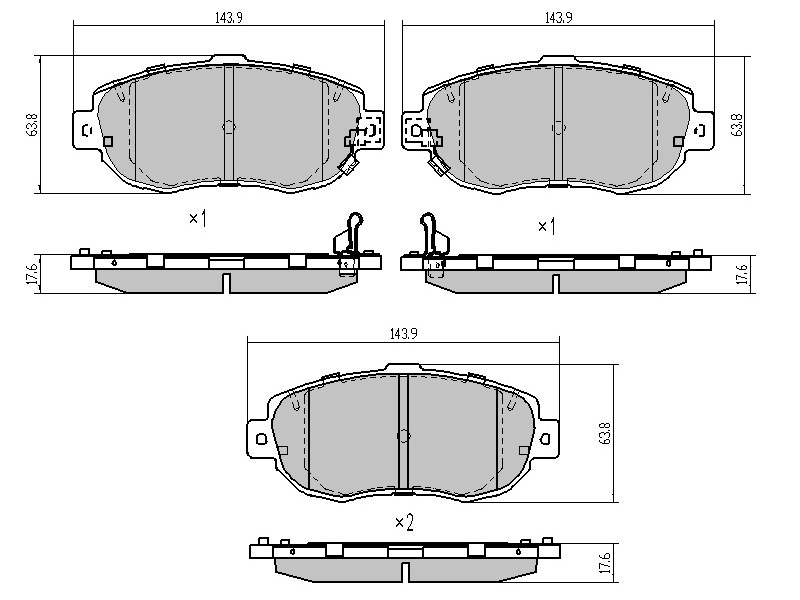 Колодки тормозные FR toyota aristo,mark,crown 92- - SAT ST0446550040