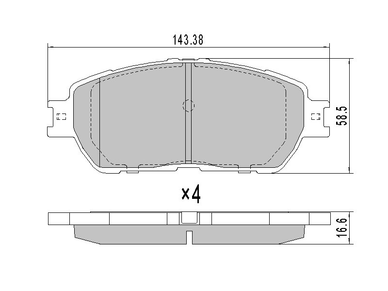Колодки тормозные перед toyota estima 01-14/alphard 03-05/siena 03-06 - SAT ST0446528510