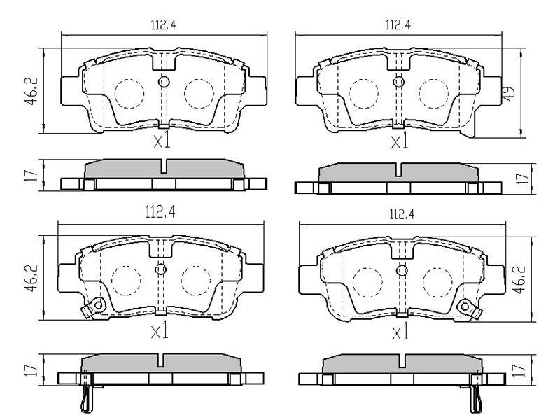 Колодки тормозные FR toyota platz, vitz,probox 00- | перед | - SAT ST0446552041