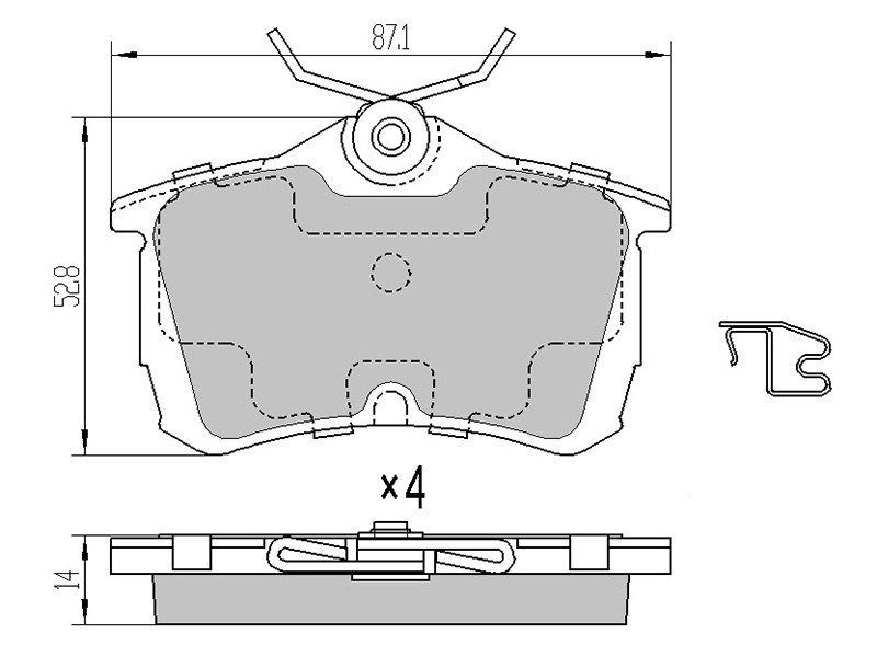 Колодки тормозные RR honda accord cf/cl - SAT ST43022SEAE01