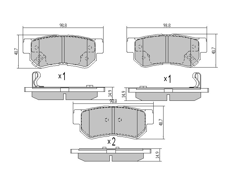 Колодки тормозные RR hyundai getz 05-09/santa FE 01-06/sonata 04-09 - SAT ST5830226A00