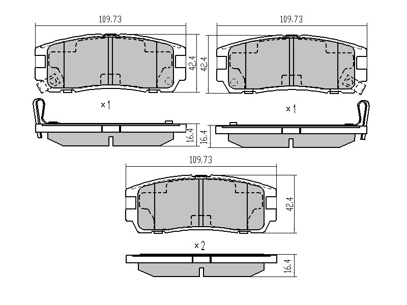 Колодки тормозные RR isuzu trooper/opel monterey/great wall hover H3 - SAT ST897035266