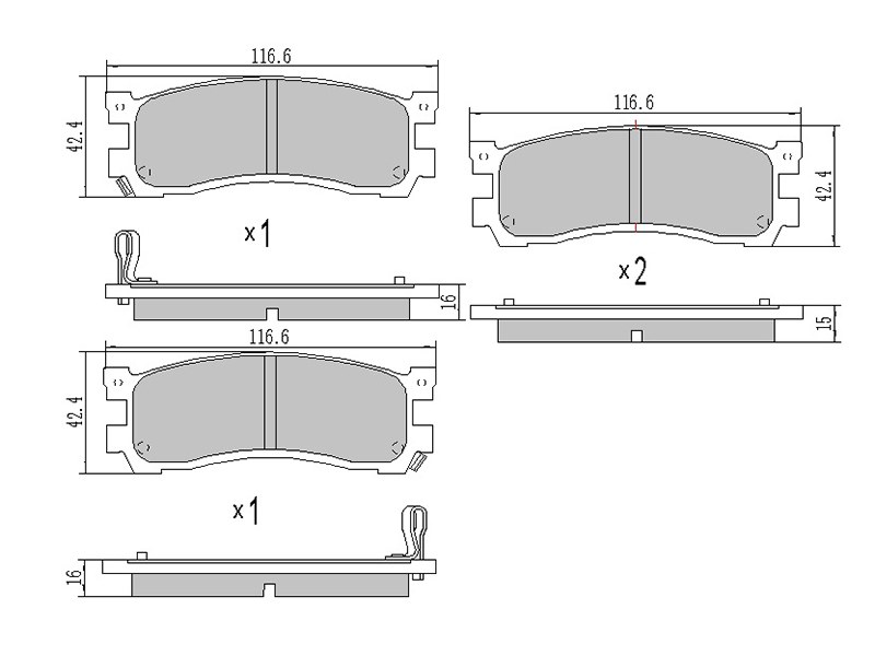 Колодки тормозные RR mazda bongo 95-01/mpv LV 95-99 - SAT STJ0Y12648Z