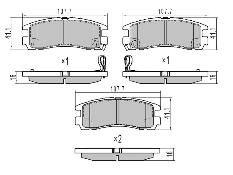 Колодки тормозные RR mitsubishi delica/pajero II - SAT STMR129537